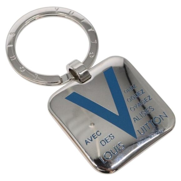 LOUIS VUITTON Voyage Key Chain Key Ring Metal Silver M66950 LV Auth SW877 - Picture 2 of 6